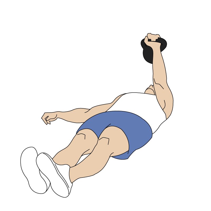 One Arm Kettlebell Floor Press Kettlebell Workout